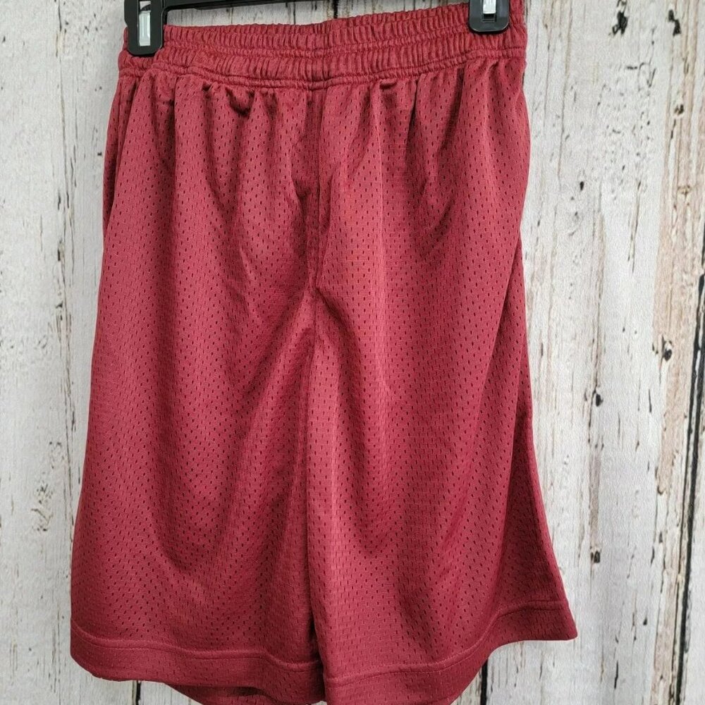 Men's Size‎ Small S Riddell Burgundy Mesh Drawstring Basketball Workout Shorts